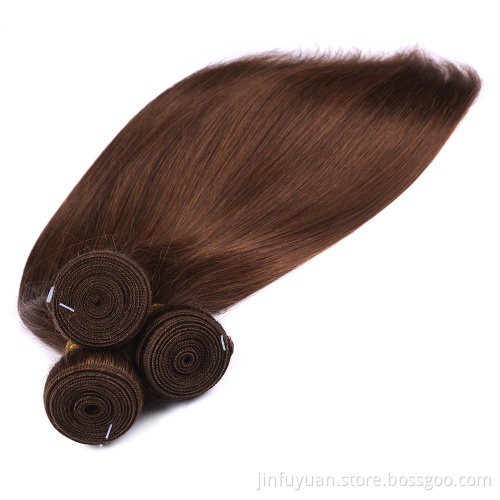 Shipping Now Wholesale Straight 4# honey brown Raw Indian Hair, Human hair Steam Processed Virgin Hair